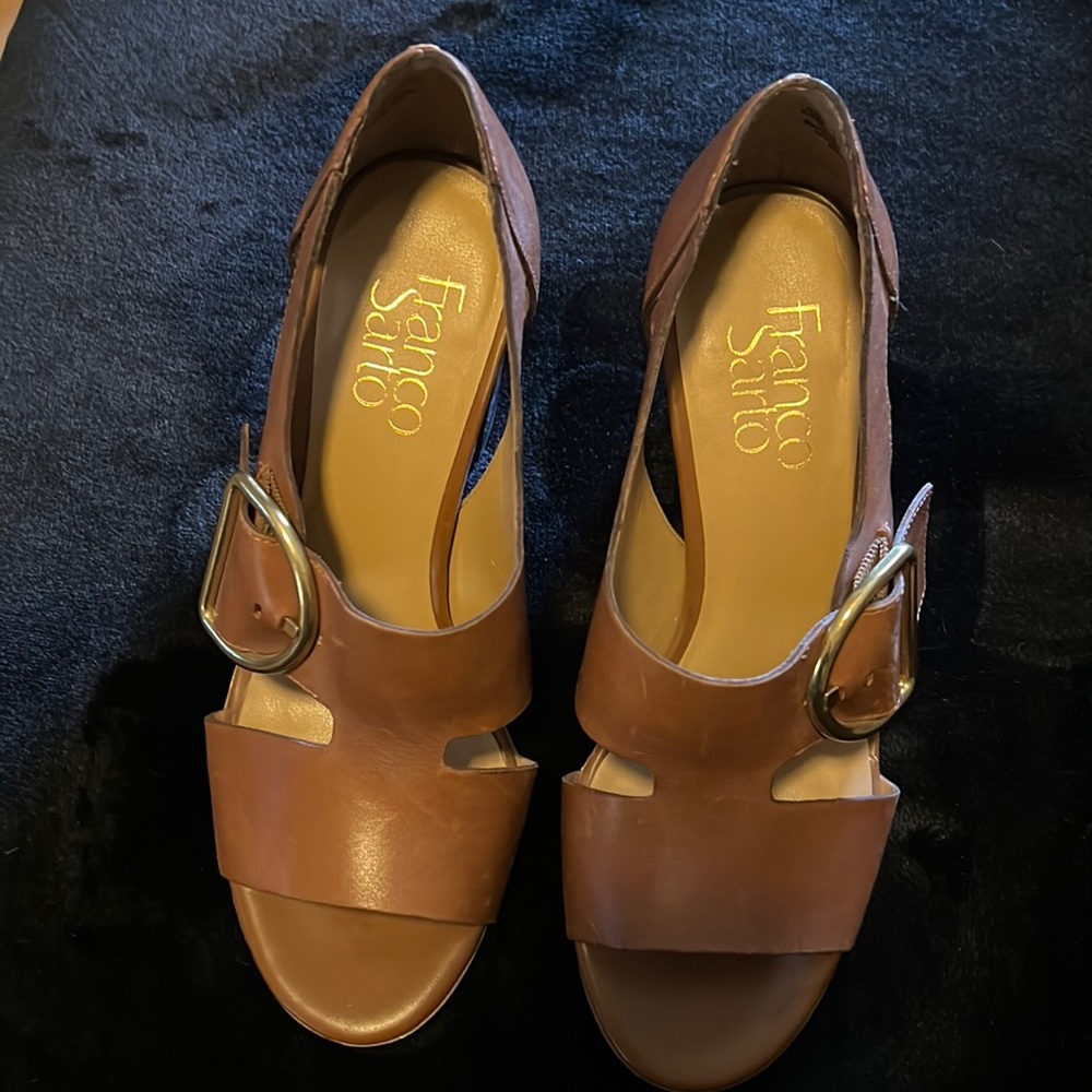 New Franco Sarto brown leather shoes, size 5.5M